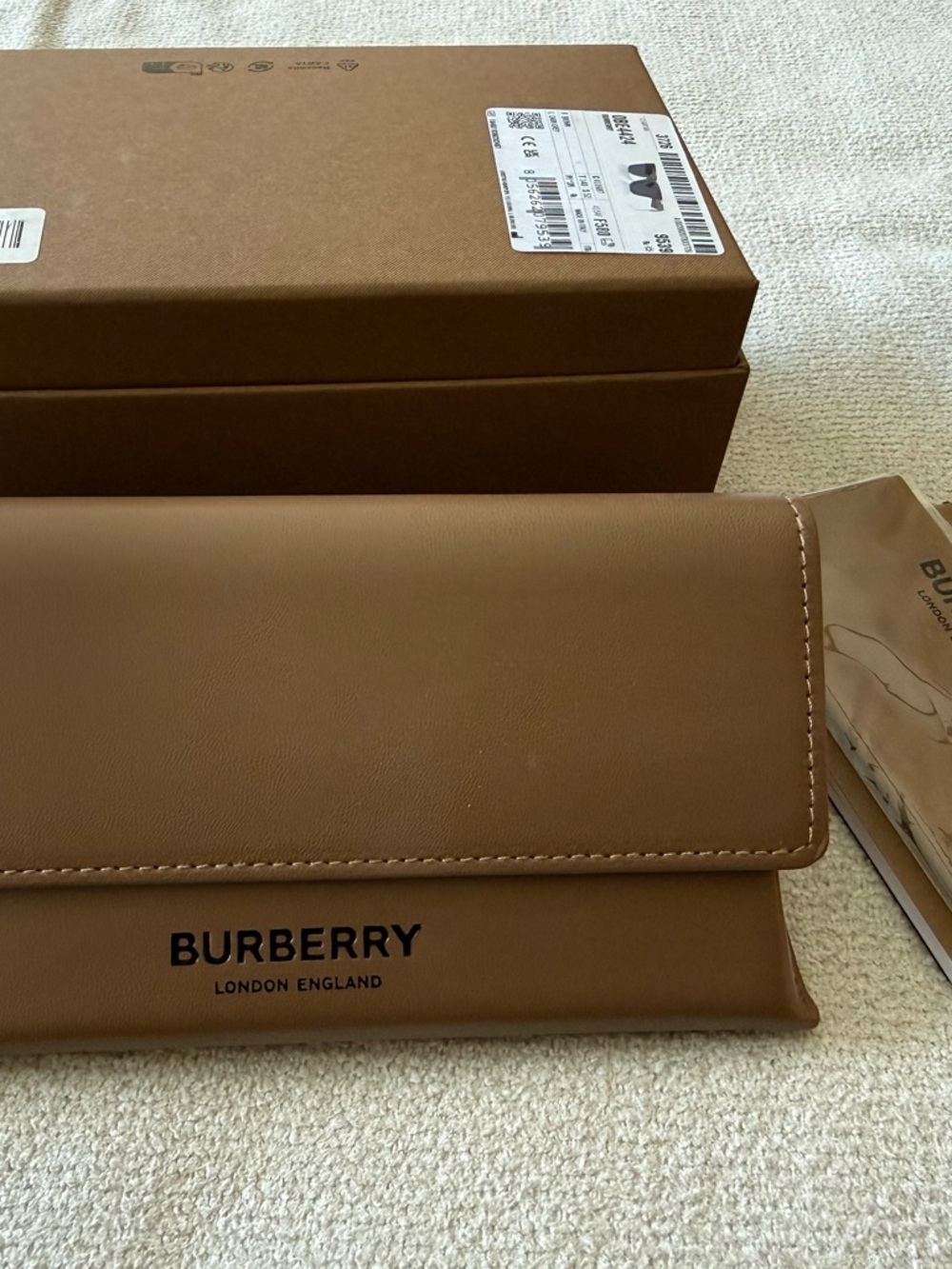 Burberry Brown Square Sunglasses with Dark Grey Lenses - Picture 8 of 8